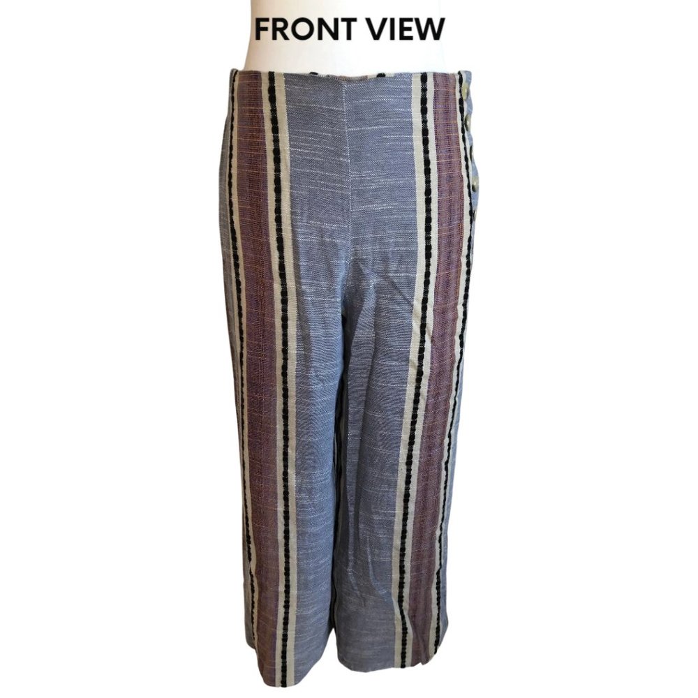 SALE!!!!!! NWT THML Blue Striped Pants with Button Closure